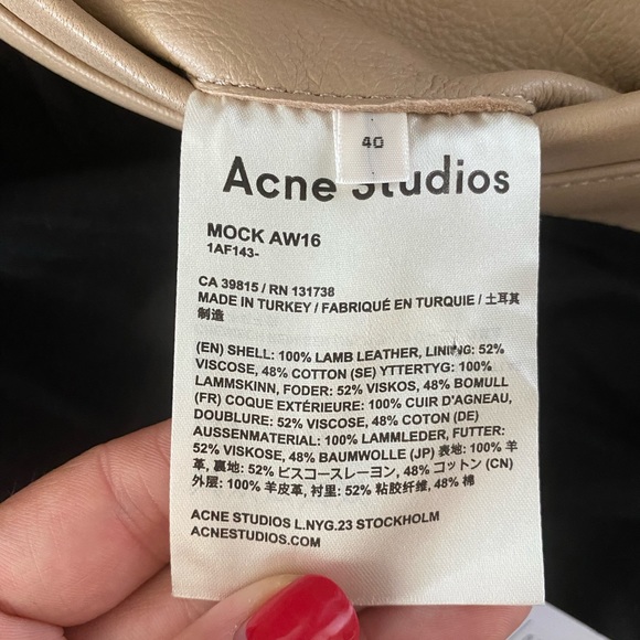ACNE leather jacket with tags - Picture 4 of 6